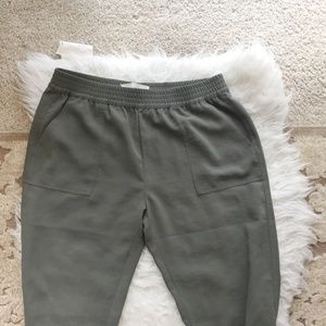 Joie Army Green Olive High Waisted Jogger Pants